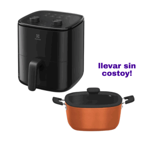 Freidora de Aire Electrolux 3Lts + Cacerola Refinatta de aluminio con revestimiento (Gratis)