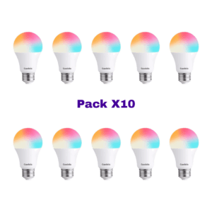 Pack X10 Lampara Led Inteligente Rgb 9w Candela Smart Colores Luz Rgb Multicolor
