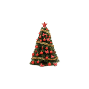 Arbolito de Navidad XL 1mt con kit 30 pzas Rojo